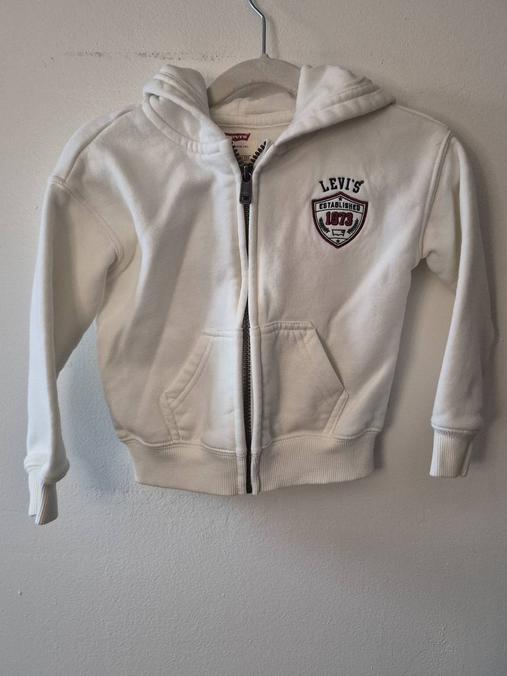 Levi's Kids White Zip-Up Hoodie
